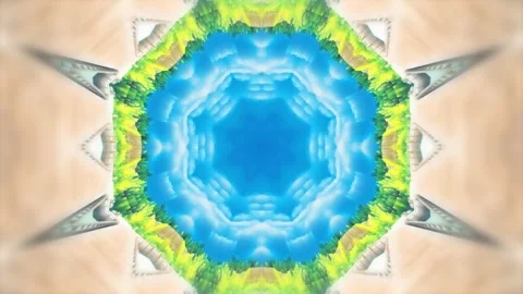 Floral Kaleidoscope Background Stock Footage 264652273