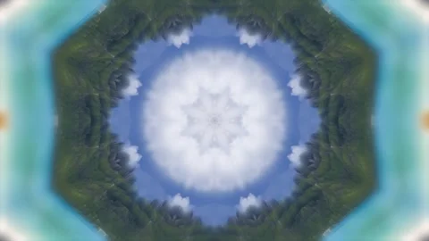 Floral Kaleidoscope Background Stock Footage 264652276