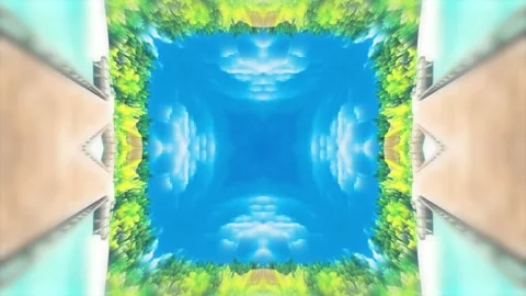 Floral Kaleidoscope Background Stock Footage 264652324