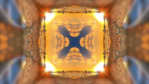 Floral Kaleidoscope Background Stock Footage 264652383