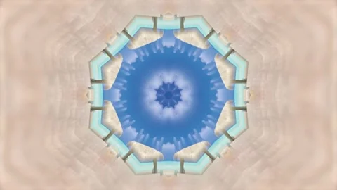 Floral Kaleidoscope Background Stock Footage 264652485