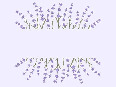 Floral layout with copy space in delicate purple Illustration