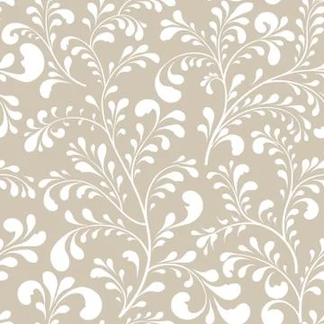 Floral leaf branch seamless pattern. Abstract ornamental flowers Stock Illustration