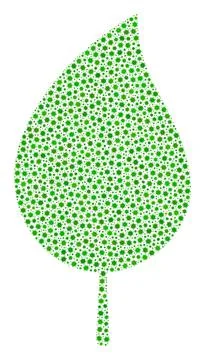Floral Leaf Composition Icon of Covid Virus Infection Elements 库存插图