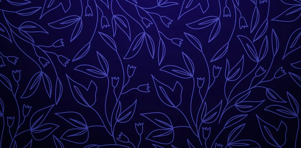 Floral leaf dark blue pattern Stock Illustration