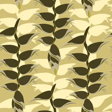 Floral leaves pattern. Leaf seamless background. Nature texture Illustrazione stock