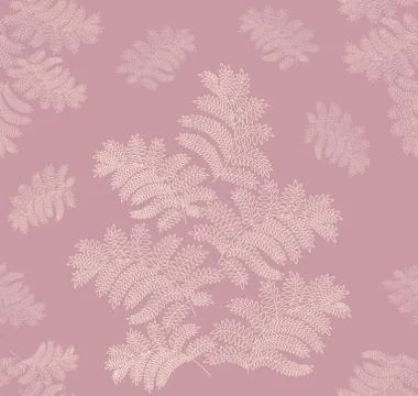 Floral leaves pattern. Seamless background. Nature swirl leaf ornament Stock Illustration
