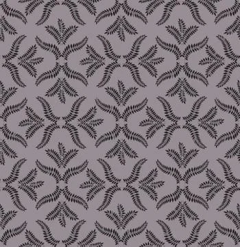 Floral leaves pattern. Seamless background. Nature swirl leaf ornament Stock Illustration