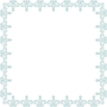 Floral Light Blue Frame Stock Illustration