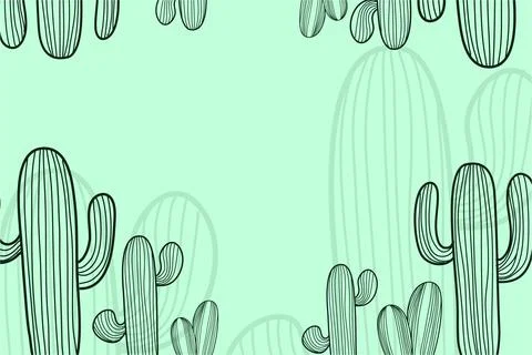Floral Line Art Background Vector Illustration Stock Illustration