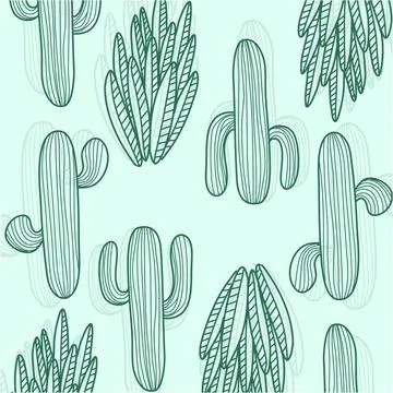 Floral Line Art Background Vector Stock Illustration