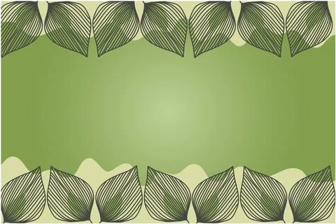 Floral Line Art Background Vector Stock Illustration