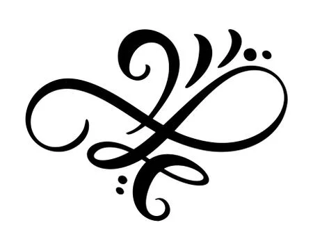 Floral lines filigree design elements. Vector vintage line elegant dividers and Stock Illustration
