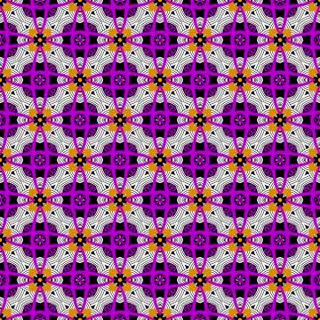 Floral lines seamless pattern. Vector ornamental modern background. Repeat sy Stock Illustration