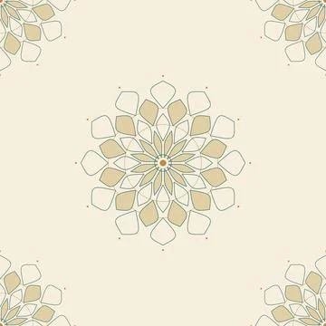 Floral mandala seamless pattern background 스톡 일러스트