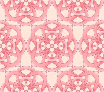 Floral Mandala Seamless Pattern Stock Illustration