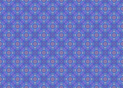 Floral Mandala Seamless Pattern Small Scale Stock Illustration