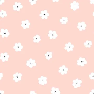 Floral millefleur seamless pattern. Cute boho tiny flower ornament. Stock Illustration