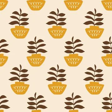 Floral minimal seamless pattern Stock Illustration