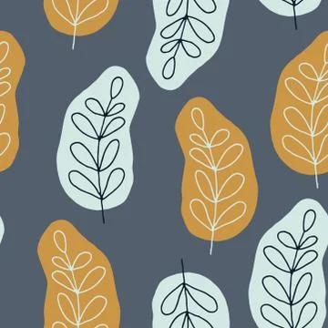 Floral minimal seamless pattern for package design Illustrazione stock