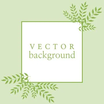 Floral minimalistic vector empty frame. Stock Illustration