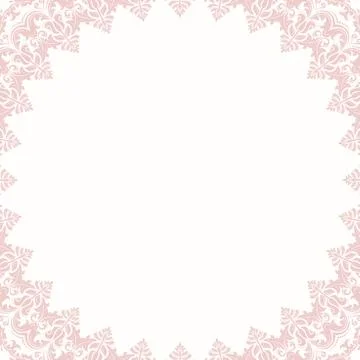 Floral Modern Round Frame 스톡 일러스트