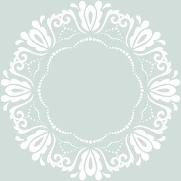 Floral Modern Round Frame 스톡 일러스트