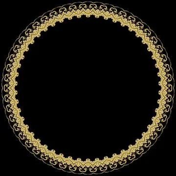 Floral Modern Round Frame 스톡 일러스트