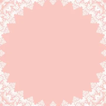 Floral Modern Round Frame 스톡 일러스트