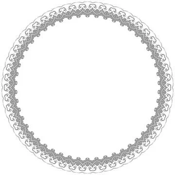 Floral Modern Round Frame Stock Illustration