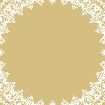 Floral Modern Round Frame 스톡 일러스트