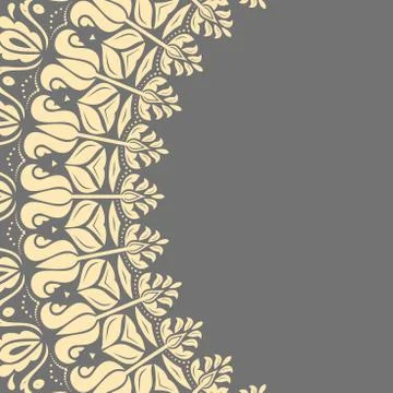 Floral Modern Vector Round Frame Stock Illustration