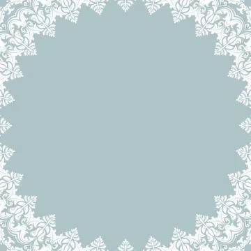 Floral Modern Vector Round Frame 스톡 일러스트