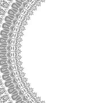 Floral Modern Vector Round Frame Stock Illustration