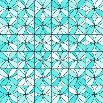 Floral Mosaic Pattern Stock Illustration