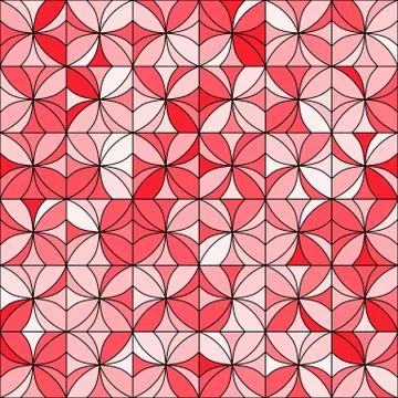 Floral Mosaic Pattern Stock Illustration