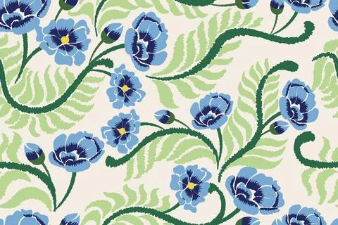 Floral motif pattern Stock Illustration