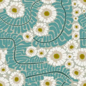 Floral motif pattern Stock Illustration
