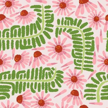 Floral motif pattern Stock Illustration