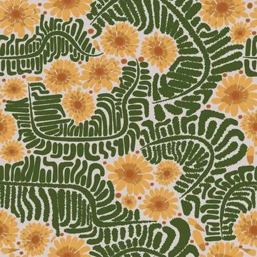 Floral motif pattern Stock Illustration