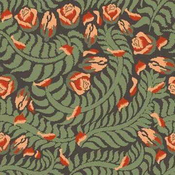 Floral motif pattern Illustrazione stock