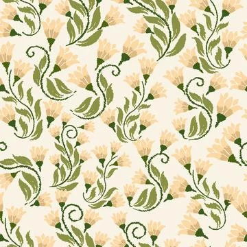 Floral motif pattern 스톡 일러스트