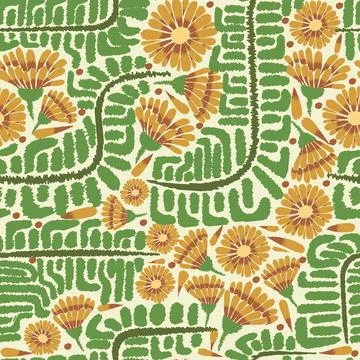 Floral motif pattern Illustrazione stock