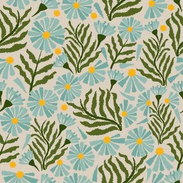 Floral motif pattern Stock Illustration