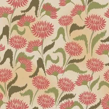 Floral motif pattern Illustrazione stock