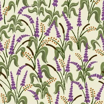 Floral motif pattern Illustrazione stock
