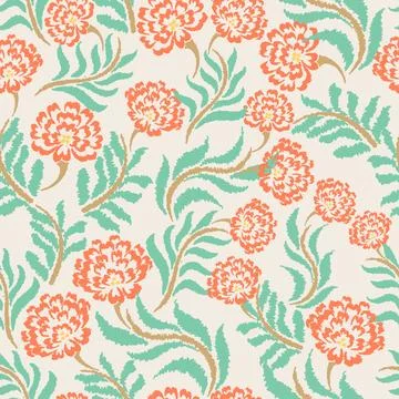 Floral motif pattern Stock Illustration