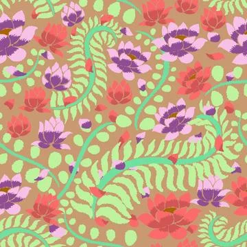 Floral motif pattern Stock Illustration