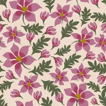 Floral motif pattern Stock Illustration