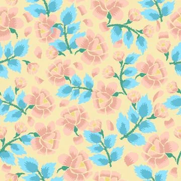 Floral motif pattern Illustrazione stock